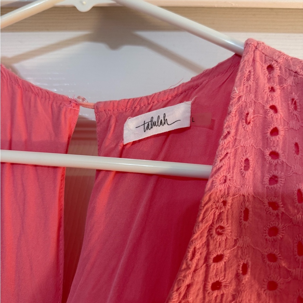 Pink Eyelet Ruffle romper - Picture 2 of 6